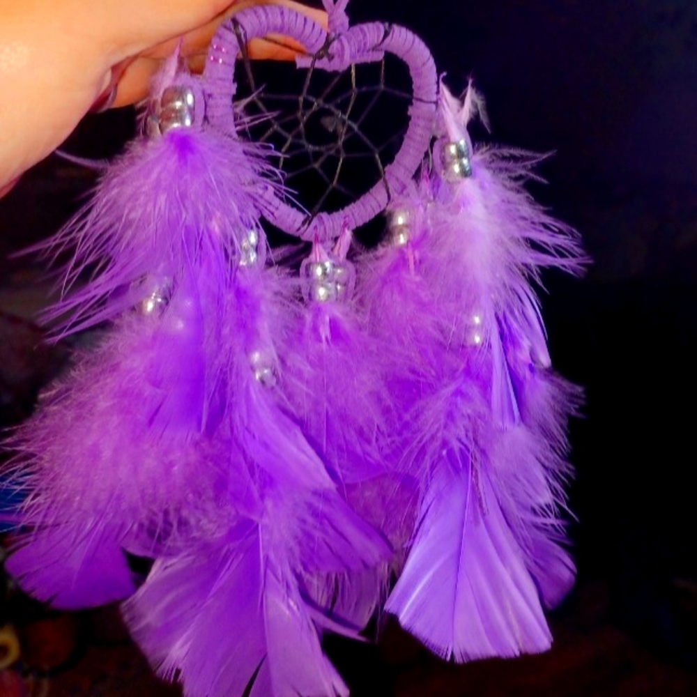 A purple heart dream catcher